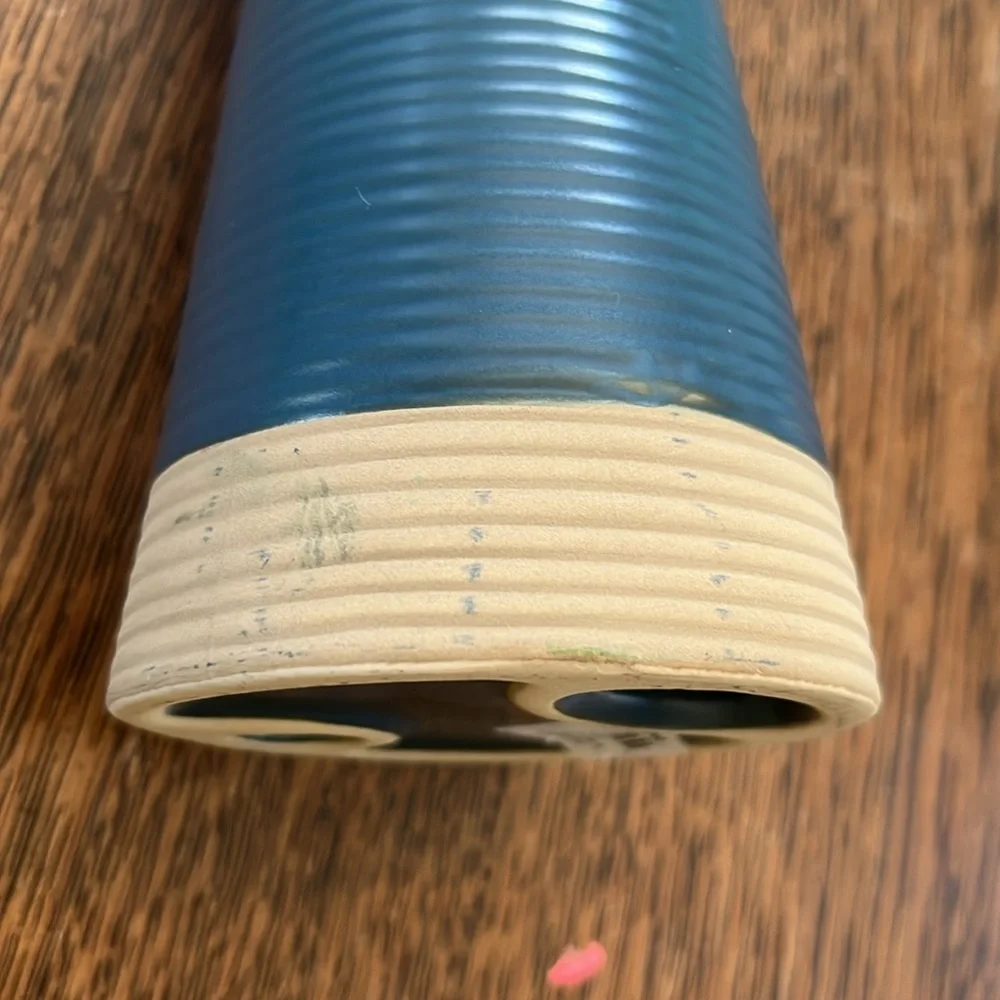 Crate & Barrel Sibely Ceramic Pottery Taper Candle Holder 6.5